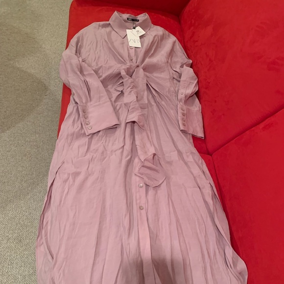 Zara knotted shirt dress - Picture 9 of 10